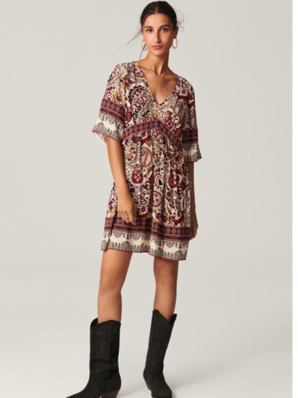 Ba&sh Zelda Paisley Boho Mini Dress Size XS NWT